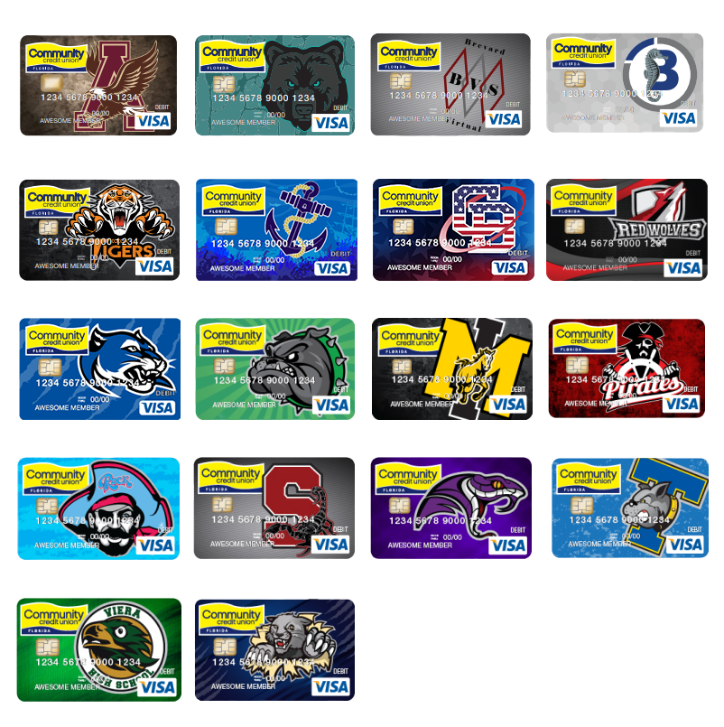 Mascot Card Debit Card Selection